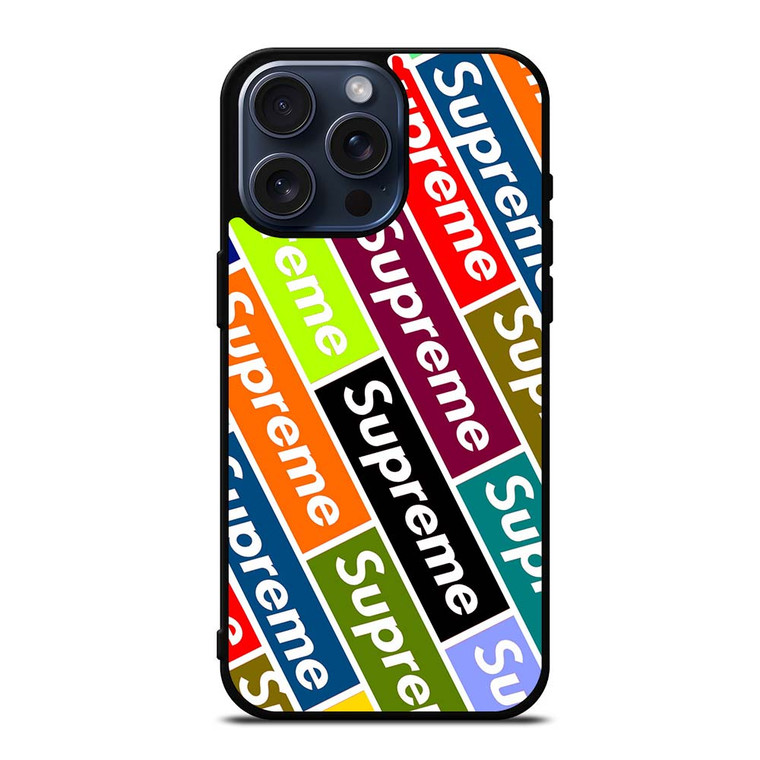 SUPREME COLORFULL iPhone 15 Pro Max Case