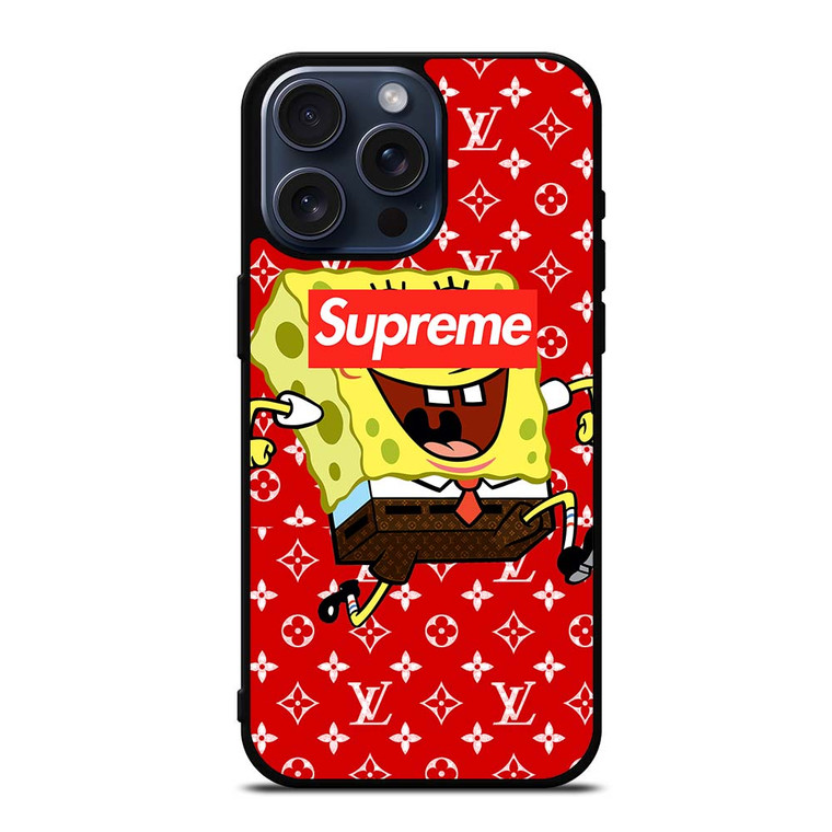 SUPREME SPONGEBOB iPhone 15 Pro Max Case
