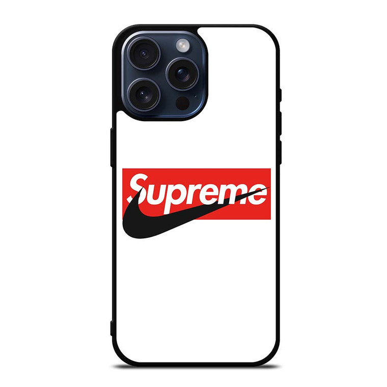 SUPREME X NIKE LOGO iPhone 15 Pro Max Case SUPREME X NIKE LOGO iPhone 15 Pro Max Case