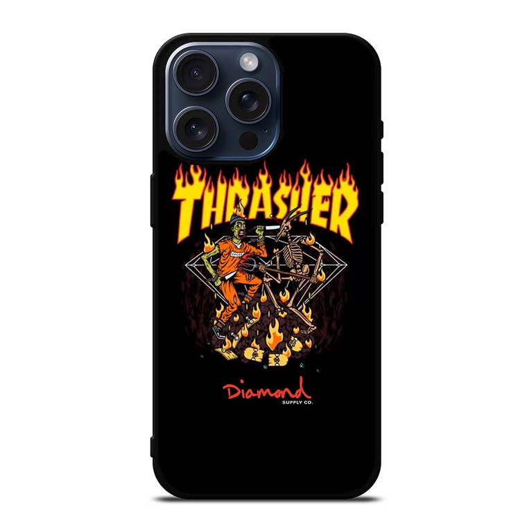 THRASHER DIAMOND SUPPLY CO  iPhone 15 Pro Max Case