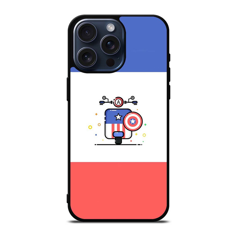 VESPA CAPTAIN AMERICA iPhone 15 Pro Max Case
