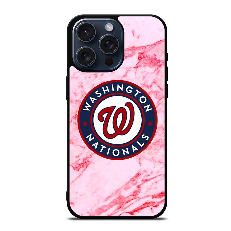 WASHINGTON NATIONALS PINK MARBLE iPhone 15 Pro Max Case