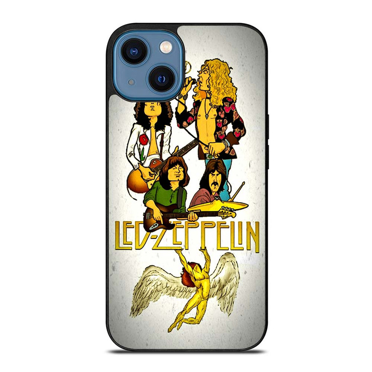 LED ZEPPELIN ROCK BAND ART iPhone 14 Case