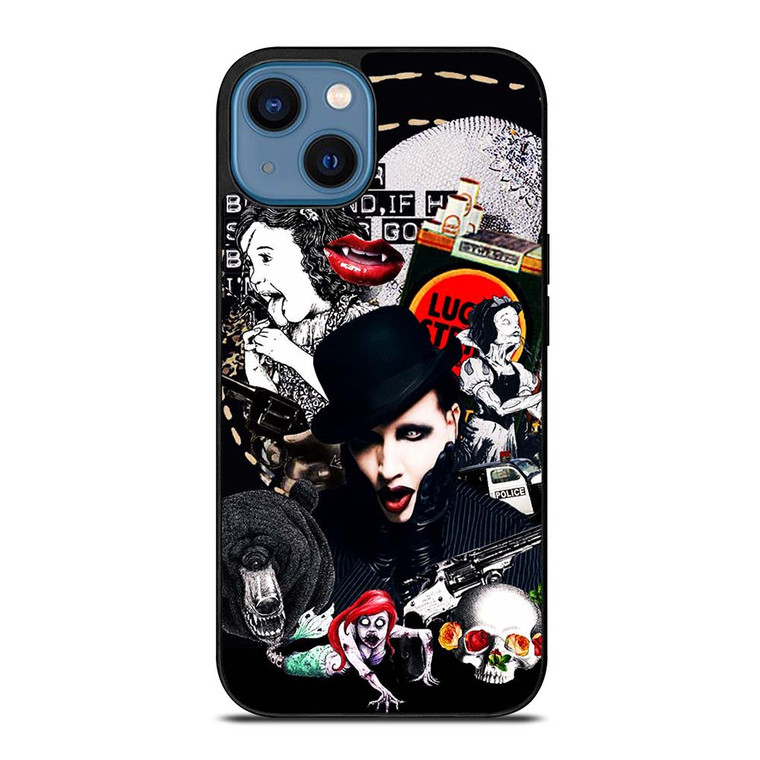 MARILYN MANSON GOTH COLLAGE iPhone 14 Case