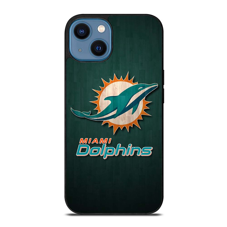 MIAMI DOLPHINS WOODEN LOGO iPhone 14 Case