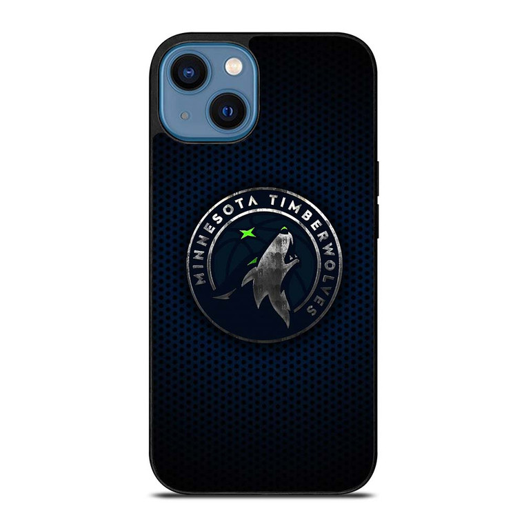 MINNESOTA TIMBERWOLVES BLUE CARBON iPhone 14 Case