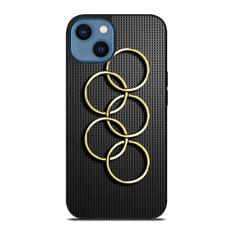 OLYMPIC RINGS GOLD CARBON iPhone 14 Case