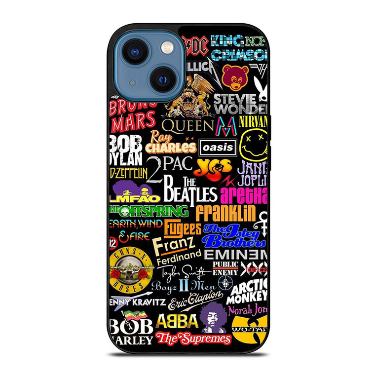 ROCK BAND COLLAGE iPhone 14 Case