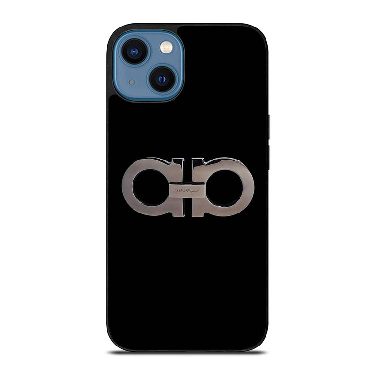 SALVATORE FERRAGAMO LOGO BLACK iPhone 14 Case