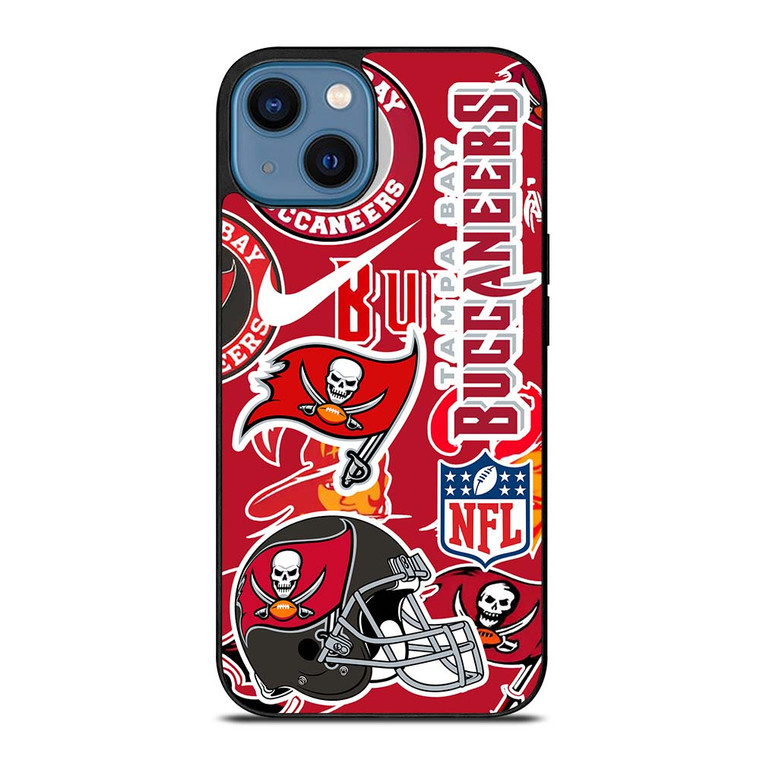 TAMPA BAY BUCCANEERS NFL STICKER BOMB iPhone 14 Case