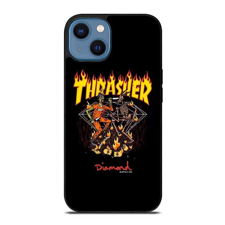 THRASHER DIAMOND SUPPLY CO  iPhone 14 Case THRASHER DIAMOND SUPPLY CO  iPhone 14 Case