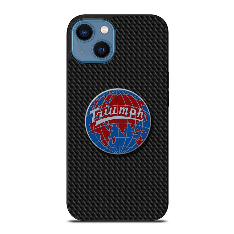 TRIUMPH WORLDWIDE LOGO CARBON iPhone 14 Case