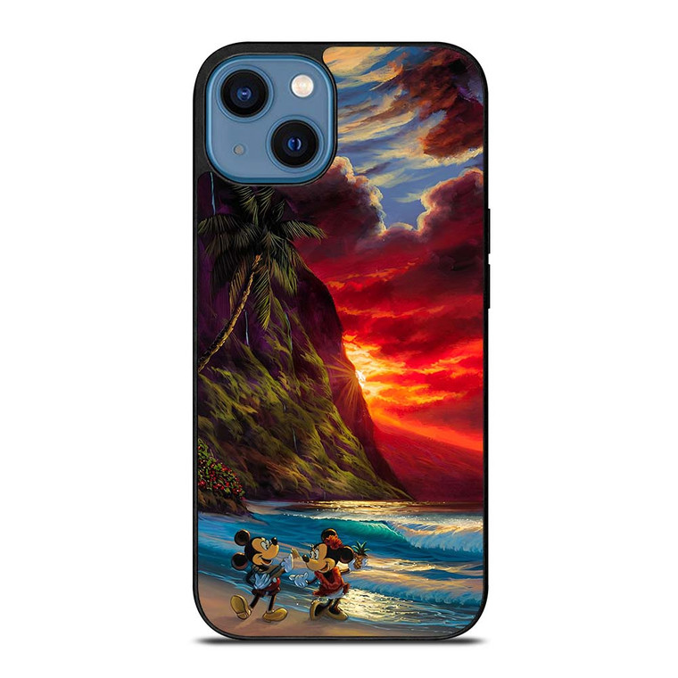 TROPICAL BEAUTIFUL MICKEY MINNIE iPhone 14 Case