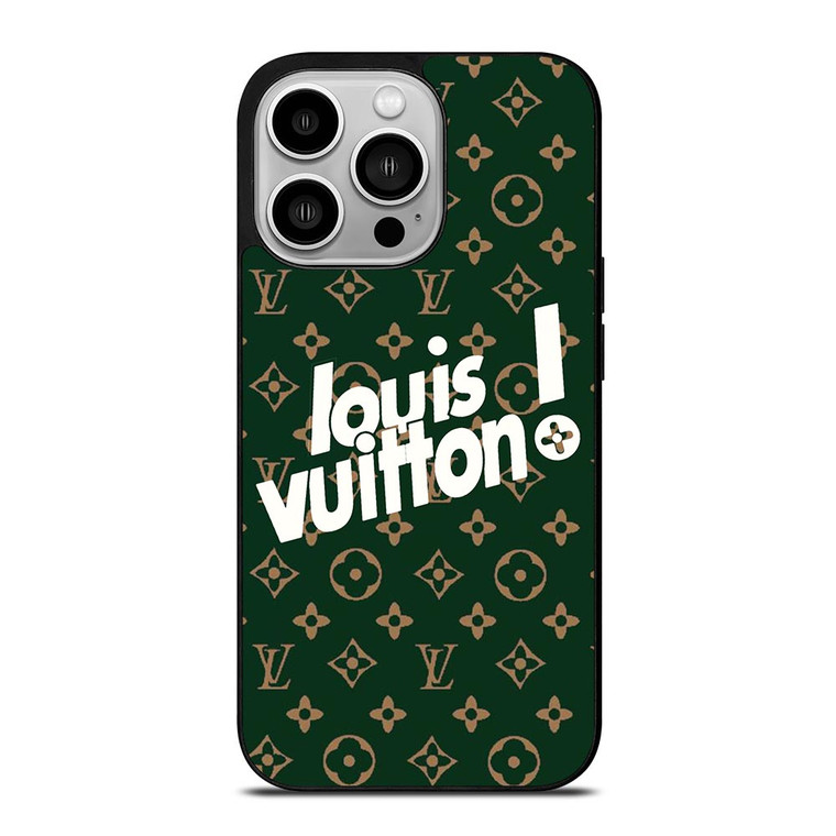 LOUIS VUITTON GREEN LOGO iPhone 14 Pro Case