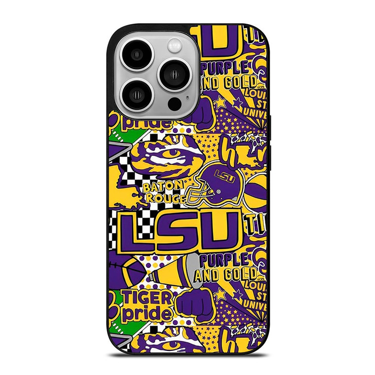 LSU Tigers UNIVERSUTY COLLAGE iPhone 14 Pro Case