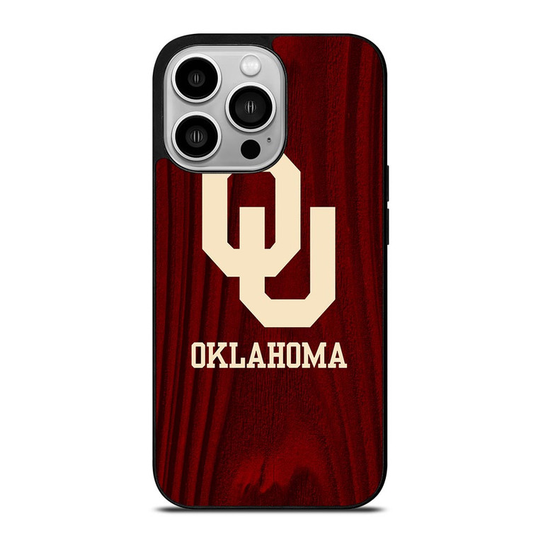 OKLAHOMA SOONERS WOODEN LOGO iPhone 14 Pro Case OKLAHOMA SOONERS WOODEN LOGO iPhone 14 Pro Case