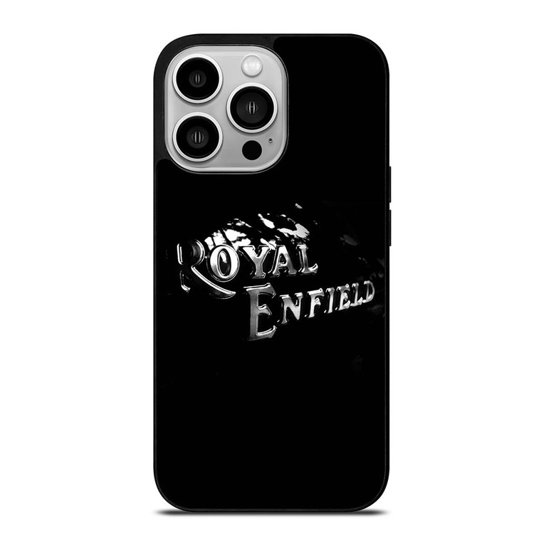 ROYAL ENFIELD BLACK TANK METAL LOGO iPhone 14 Pro Case ROYAL ENFIELD BLACK TANK METAL LOGO iPhone 14 Pro Case