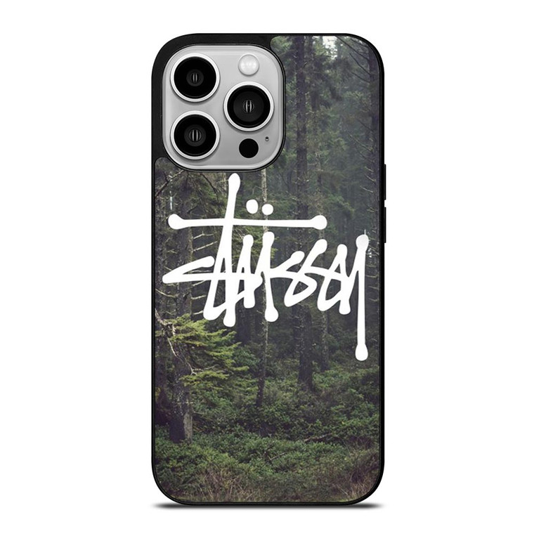 STUSSY SPOOKY FOREST LOGO iPhone 14 Pro Case