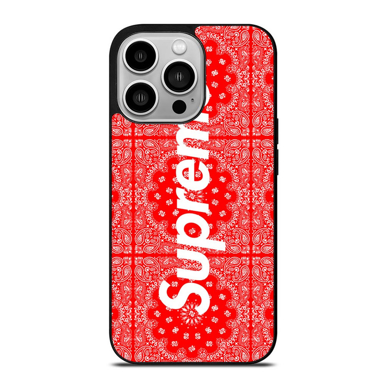 SUPREME RED BANDANA iPhone 14 Pro Case
