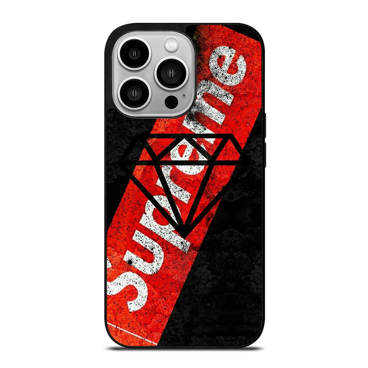 SUPREME X DIAMOND SUPPLY CO BLACK iPhone 14 Pro Case