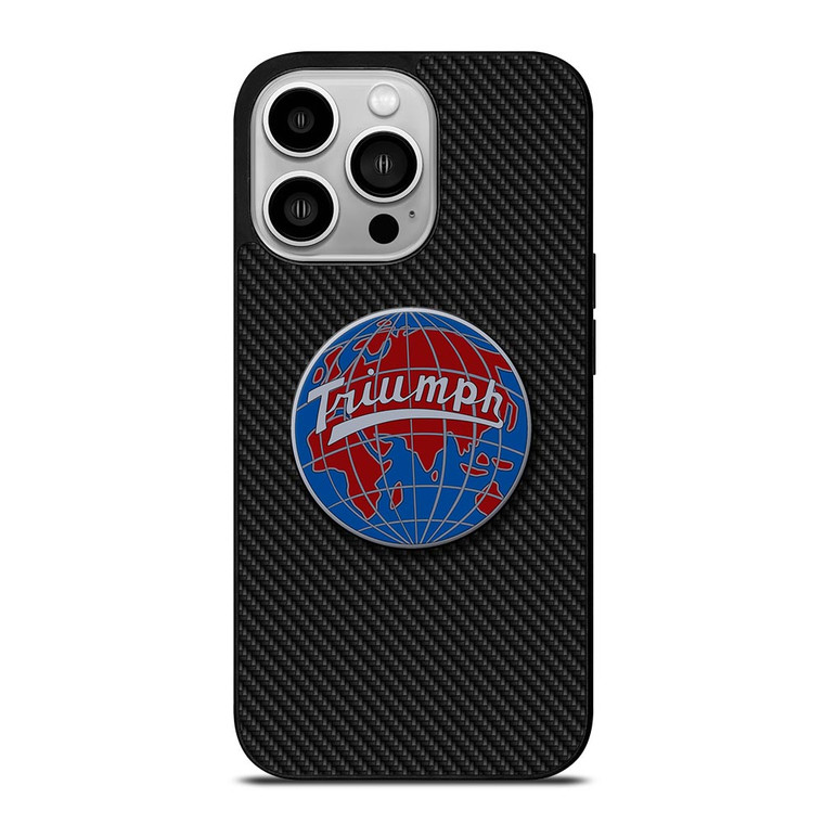 TRIUMPH WORLDWIDE LOGO CARBON iPhone 14 Pro Case