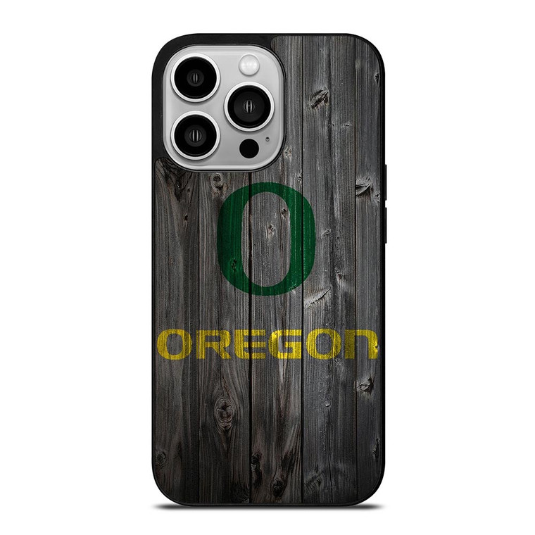 WOODEN LOGO OREGON DUCKS iPhone 14 Pro Case