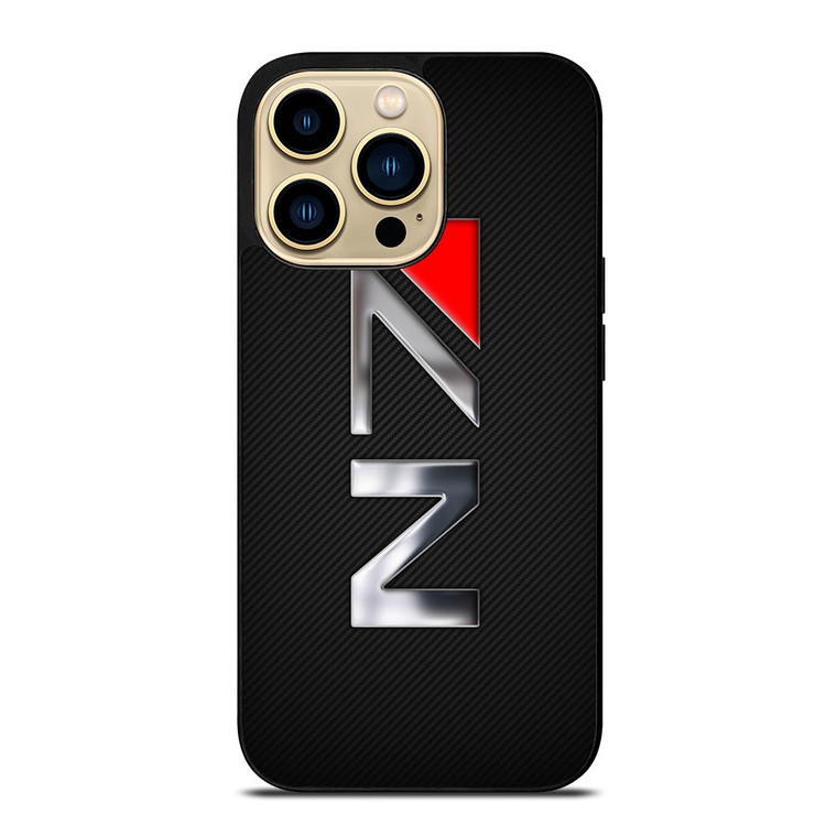 N7 MASS EFFECT CARBON LOGO iPhone 14 Pro Max Case