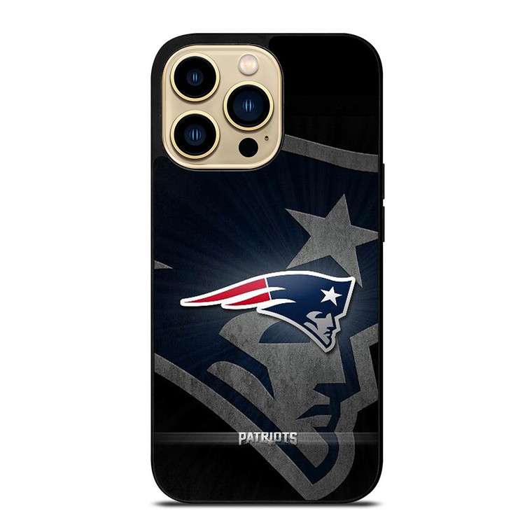 NEW ENGLAND PATRIOTS METAL LOGO iPhone 14 Pro Max Case