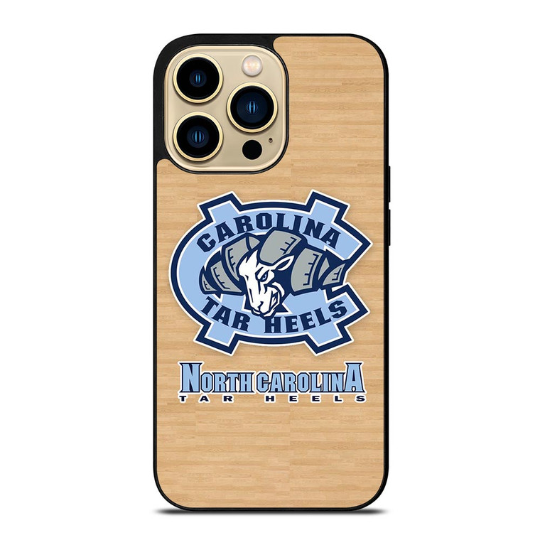 NORTH CAROLINA TAR HEELS WOODEN LOGO iPhone 14 Pro Max Case