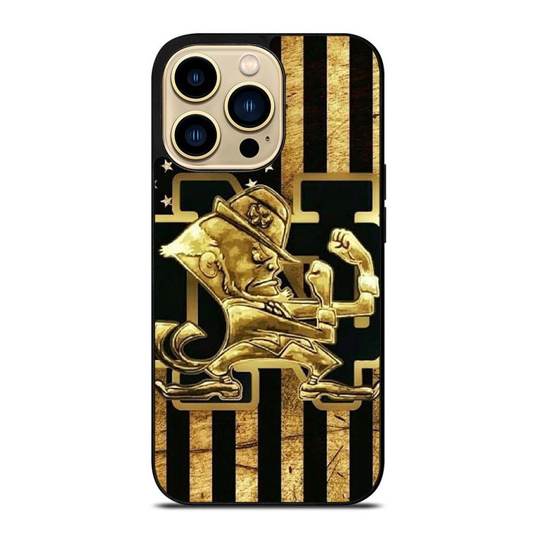 NOTRE DAME FOOTBALL USA FLAG iPhone 14 Pro Max Case