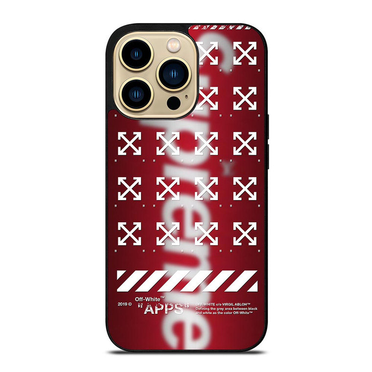 OFF WHITE X SUPREME LOGO BLUR iPhone 14 Pro Max Case OFF WHITE X SUPREME LOGO BLUR iPhone 14 Pro Max Case