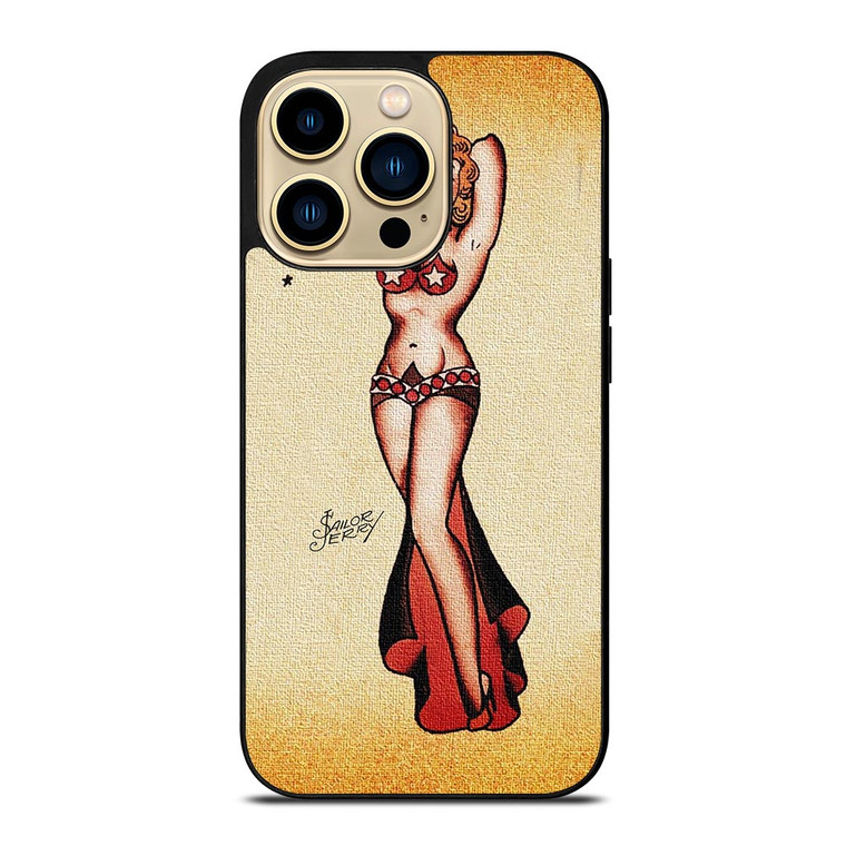 SAILOR JERRY BIKINI GIRL TATTOO iPhone 14 Pro Max Case
