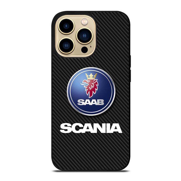 SCANIA TRUCK SAAB CARBON LOGO iPhone 14 Pro Max Case