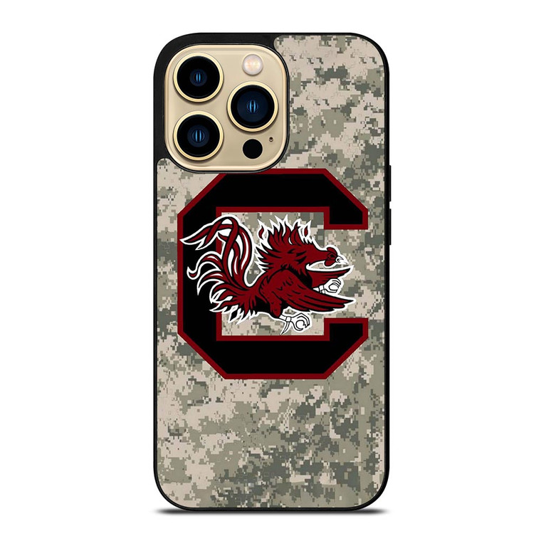 SOUTH CAROLINA GAMECOCKS CAMO LOGO iPhone 14 Pro Max Case