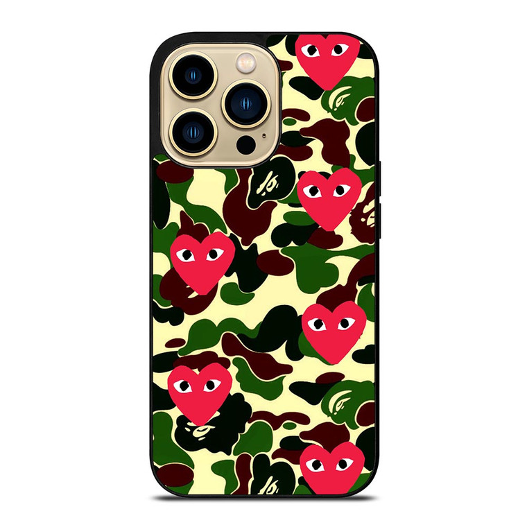 SUPREME BAPE COMME DES GARCONS iPhone 14 Pro Max Case SUPREME BAPE COMME DES GARCONS iPhone 14 Pro Max Case