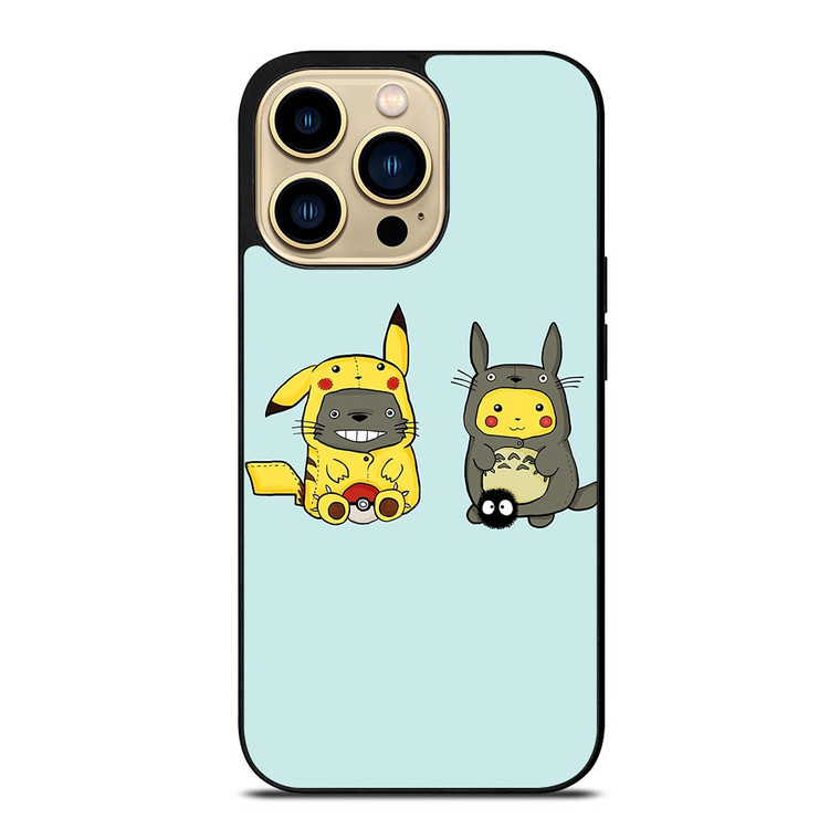 TOTORO X PIKACHU CARTOON iPhone 14 Pro Max Case