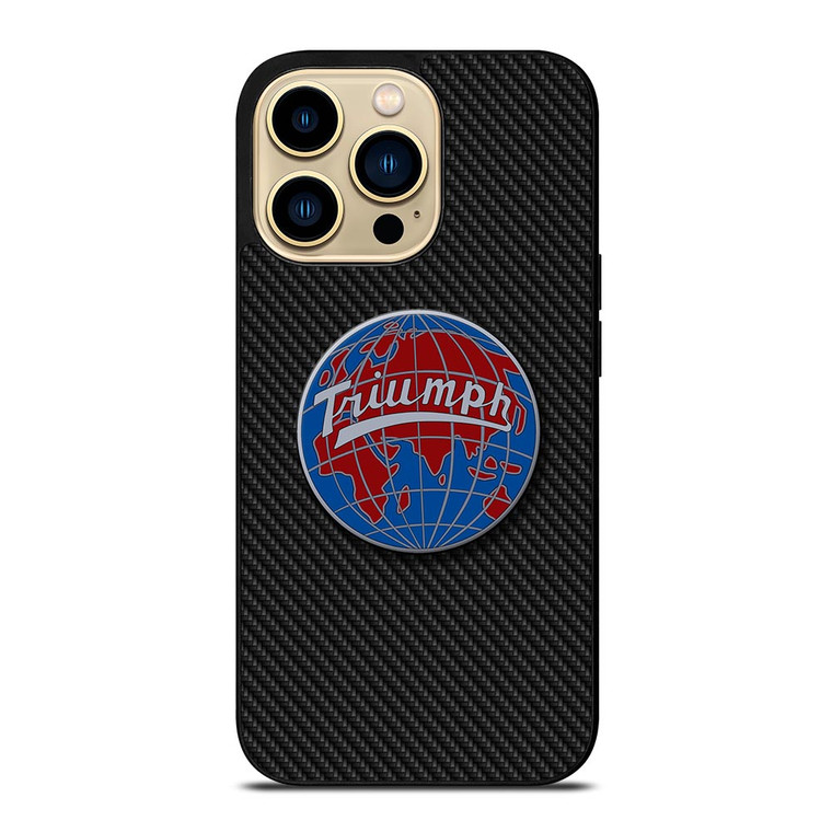 TRIUMPH WORLDWIDE LOGO CARBON iPhone 14 Pro Max Case