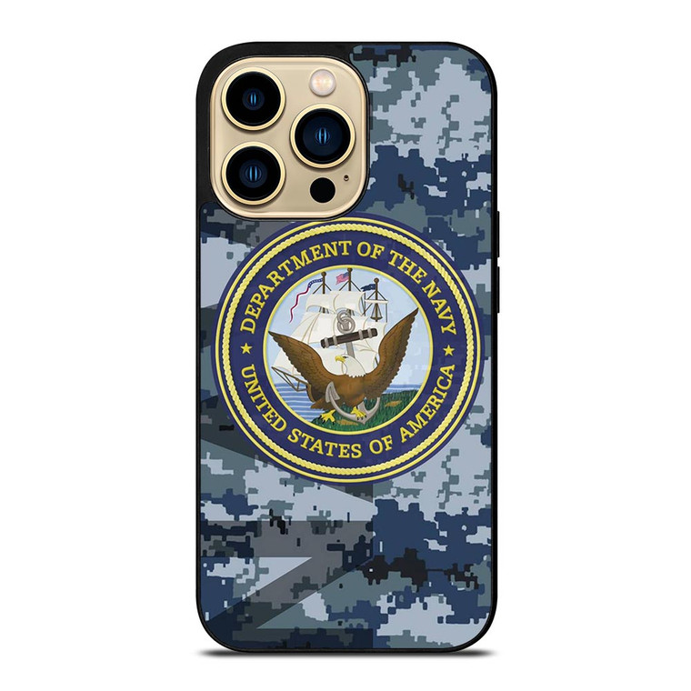 US NAVY CAMO LOGO iPhone 14 Pro Max Case