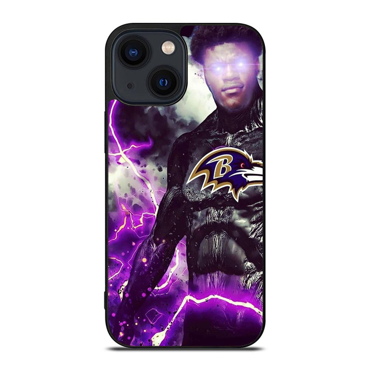 LAMAR JACKSON BALTIMORE RAVENS ART iPhone 14 Plus Case