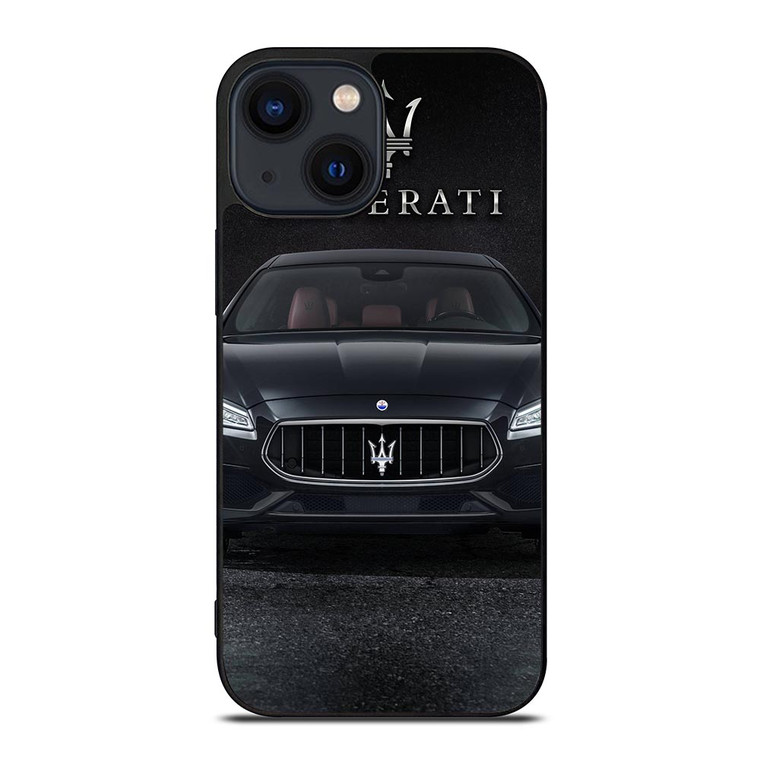 MASERATI CAR BLACK LOGO iPhone 14 Plus Case