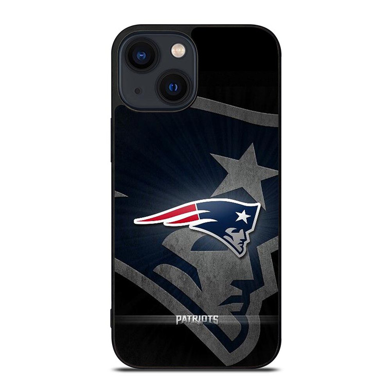 NEW ENGLAND PATRIOTS METAL LOGO iPhone 14 Plus Case