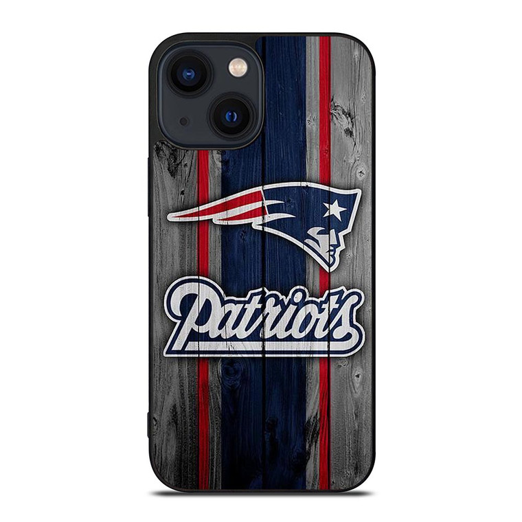 NEW ENGLAND PATRIOTS WOODEN LOGO iPhone 14 Plus Case