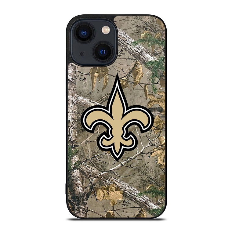 NEW ORLEANS SAINTS CAMO LOGO iPhone 14 Plus Case
