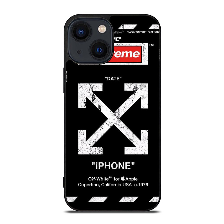 OFF WHITE BLACK SUP iPhone 14 Plus Case