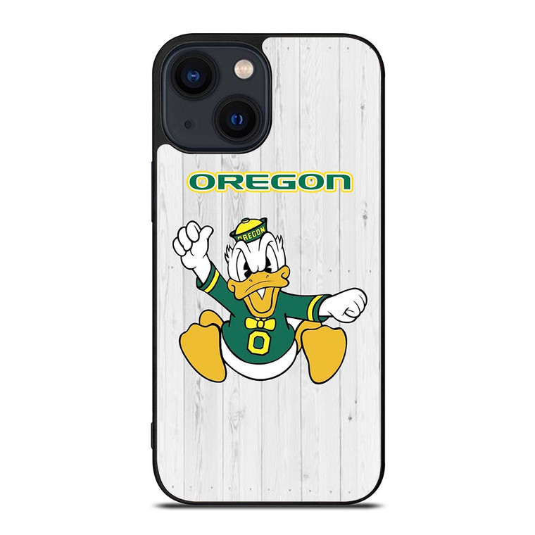 OREGON DUCKS WOODEN LOGO iPhone 14 Plus Case