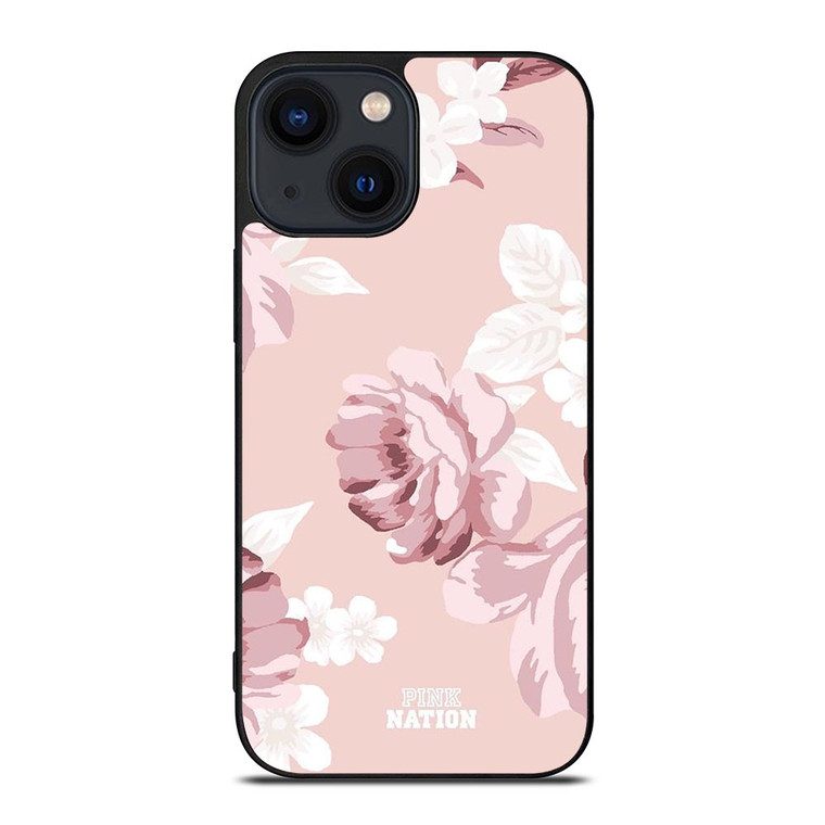 PINK VICTORIA'S SECRET FLOWER iPhone 14 Plus Case PINK VICTORIA'S SECRET FLOWER iPhone 14 Plus Case