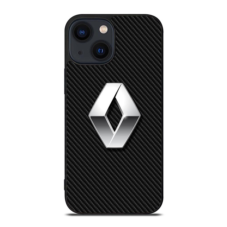 RENAULT CAR LOGO CARBON iPhone 14 Plus Case RENAULT CAR LOGO CARBON iPhone 14 Plus Case