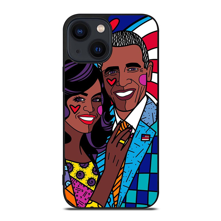 ROMERO BRITTO BARACK OBAMA iPhone 14 Plus Case ROMERO BRITTO BARACK OBAMA iPhone 14 Plus Case