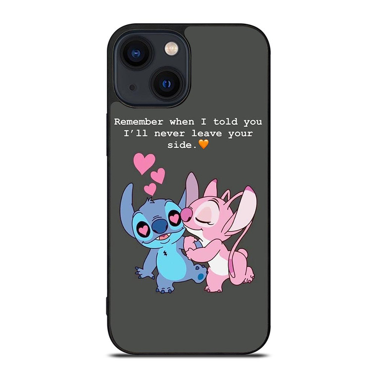STITCH AND GIRLFRIEND LOVE QUOTE iPhone 14 Plus Case