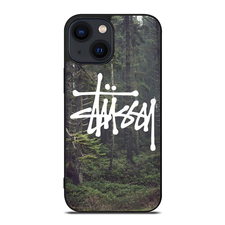 STUSSY SPOOKY FOREST LOGO iPhone 14 Plus Case
